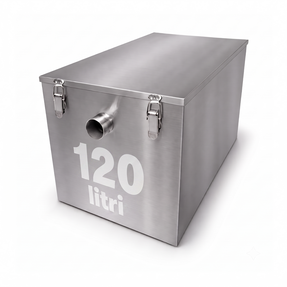 Degrassatore Inox 120L sottolavello