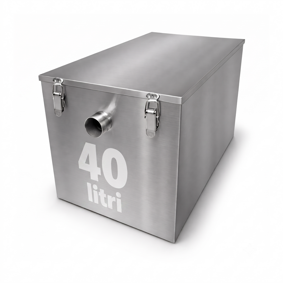 Degrassatore Inox 40L sottolavello