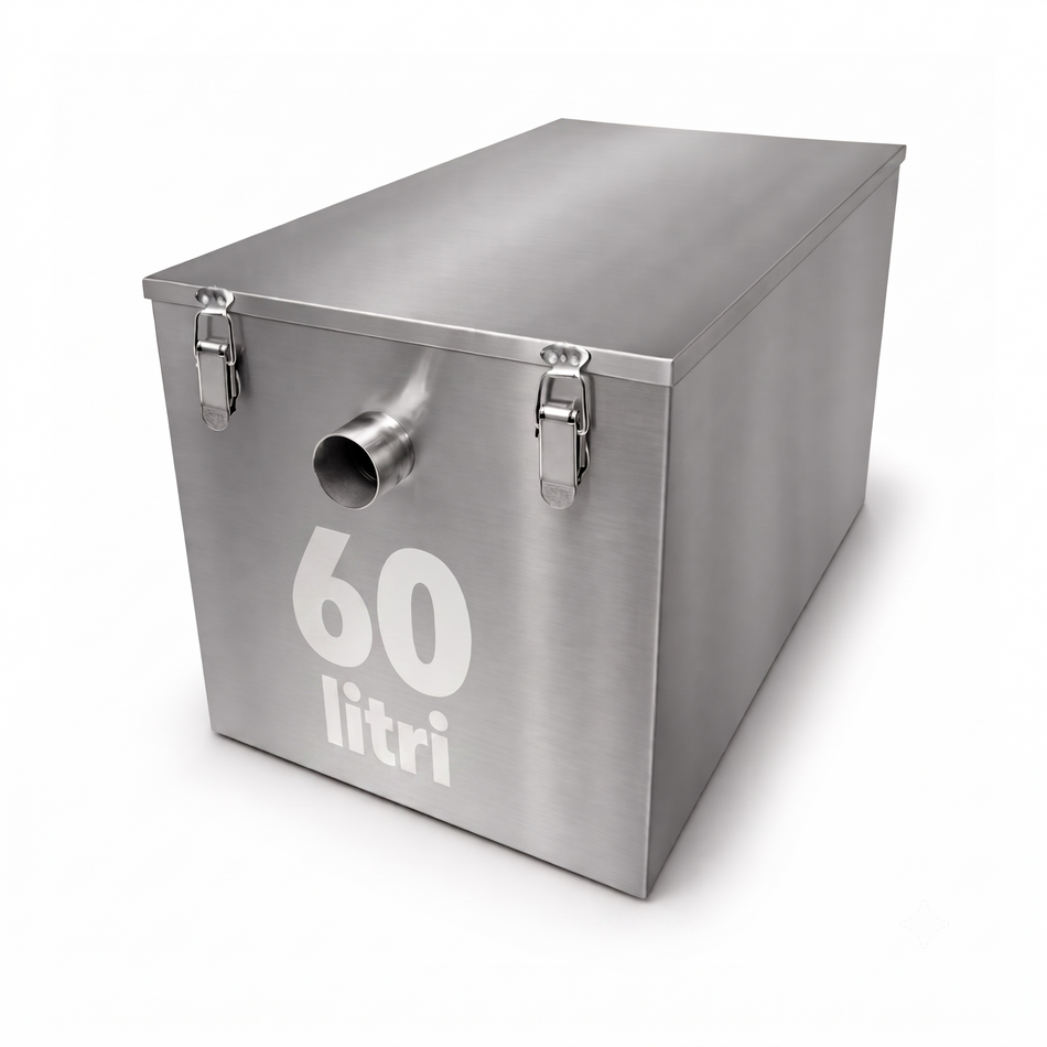 Degrassatore Inox 60L sottolavello