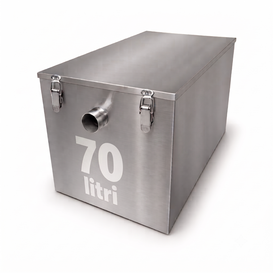 Degrassatore Inox 70L sottolavello